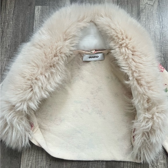 DANIELLE GUIZIO NY Bolero Faux Fur sweater - Picture 2 of 9